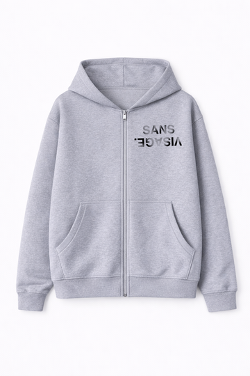 (PRE-ORDER) BLACK WASHED GREY SANS VISAGE. HOODIE